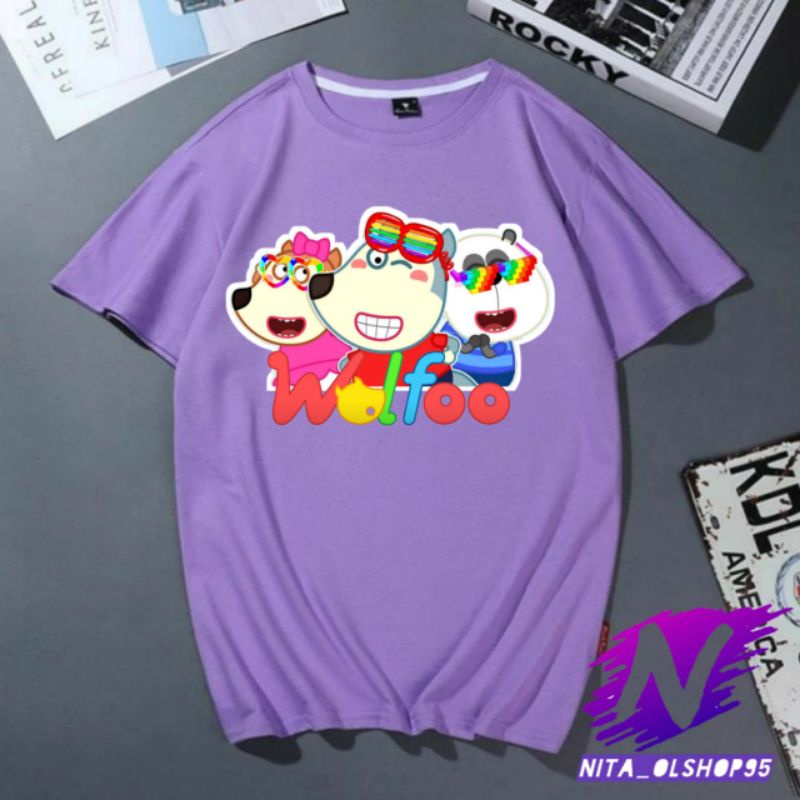 baju anak wolfoo kaos wolfoo luci dan Pando