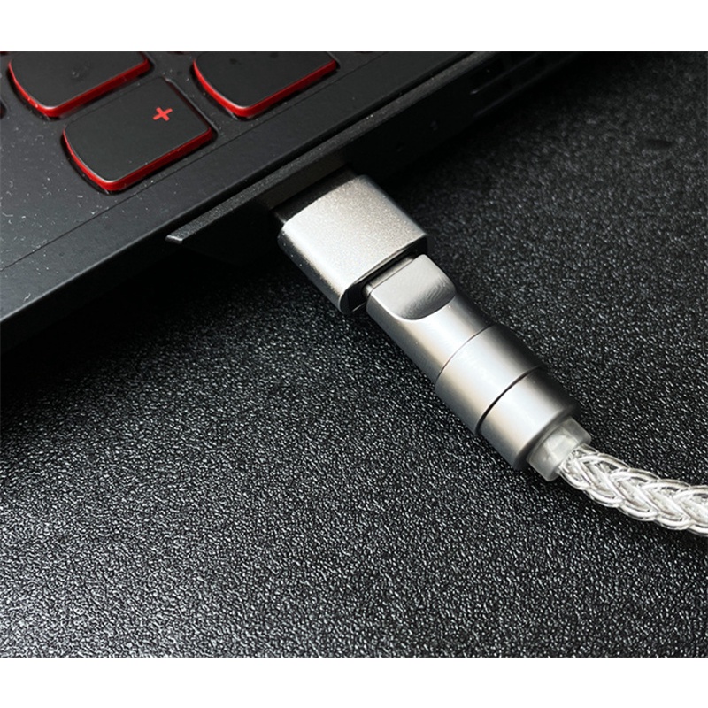 Alc5686 adapter Kabel audio decoding dac 5686 Tipe-c Ke 2.5mm 3.5mm 4.4mm Bahan sterling silver