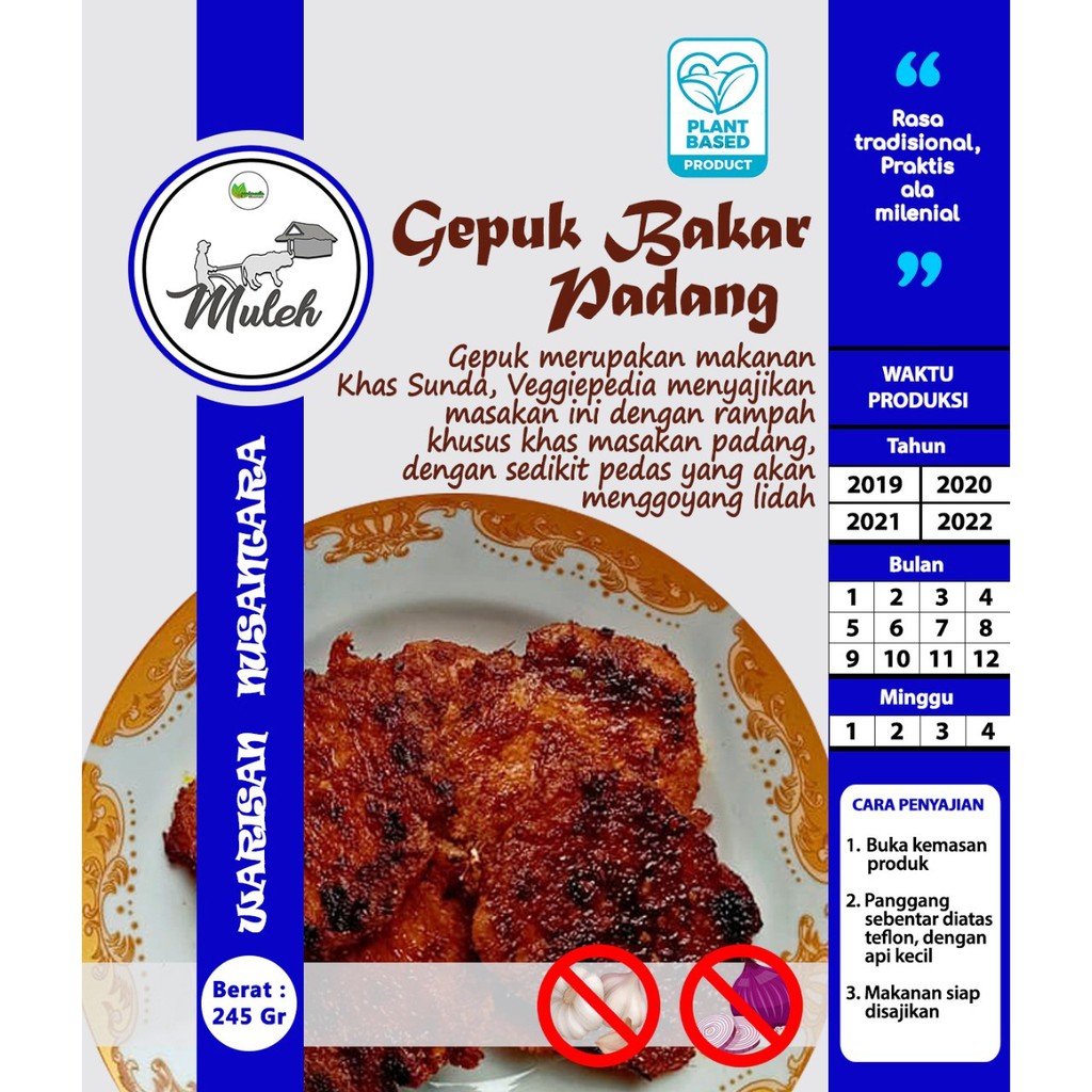 

Gepuk Bakar vegan vegetarian veggieway 300gr