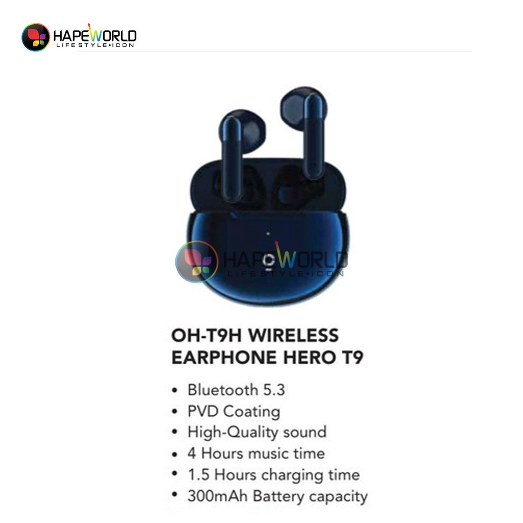 EARPHONE WIRELESS OLIKE HERO T9 - ORIGINAL