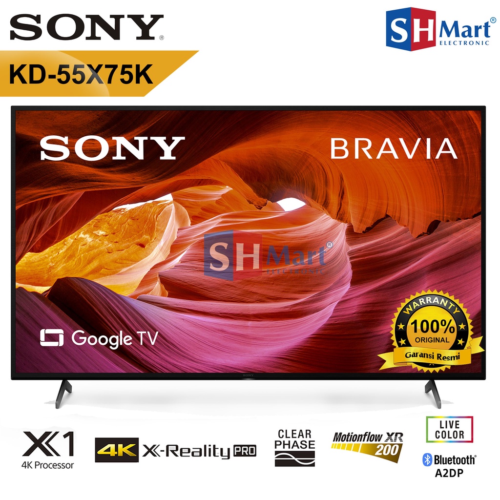 TV SONY BRAVIA 55 INCH 55X75K KD-55X75K 4K ULTRA HD KD55X75K ANDROID TV GARANSI RESMI (MEDAN)