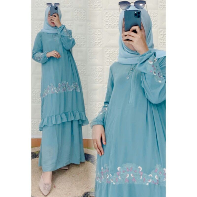 Gamis Malaysia Bordir Busui