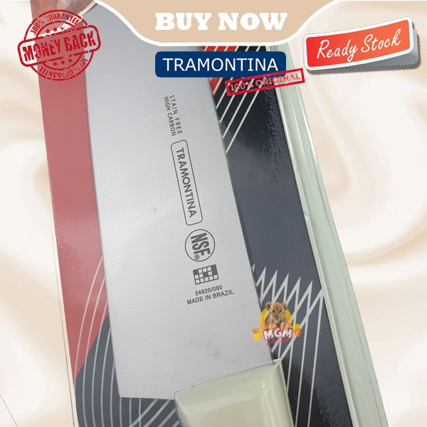 Made in Brazil Tramontina Chef Knife 10in Pisau Dapur NSF 25CM PRESS