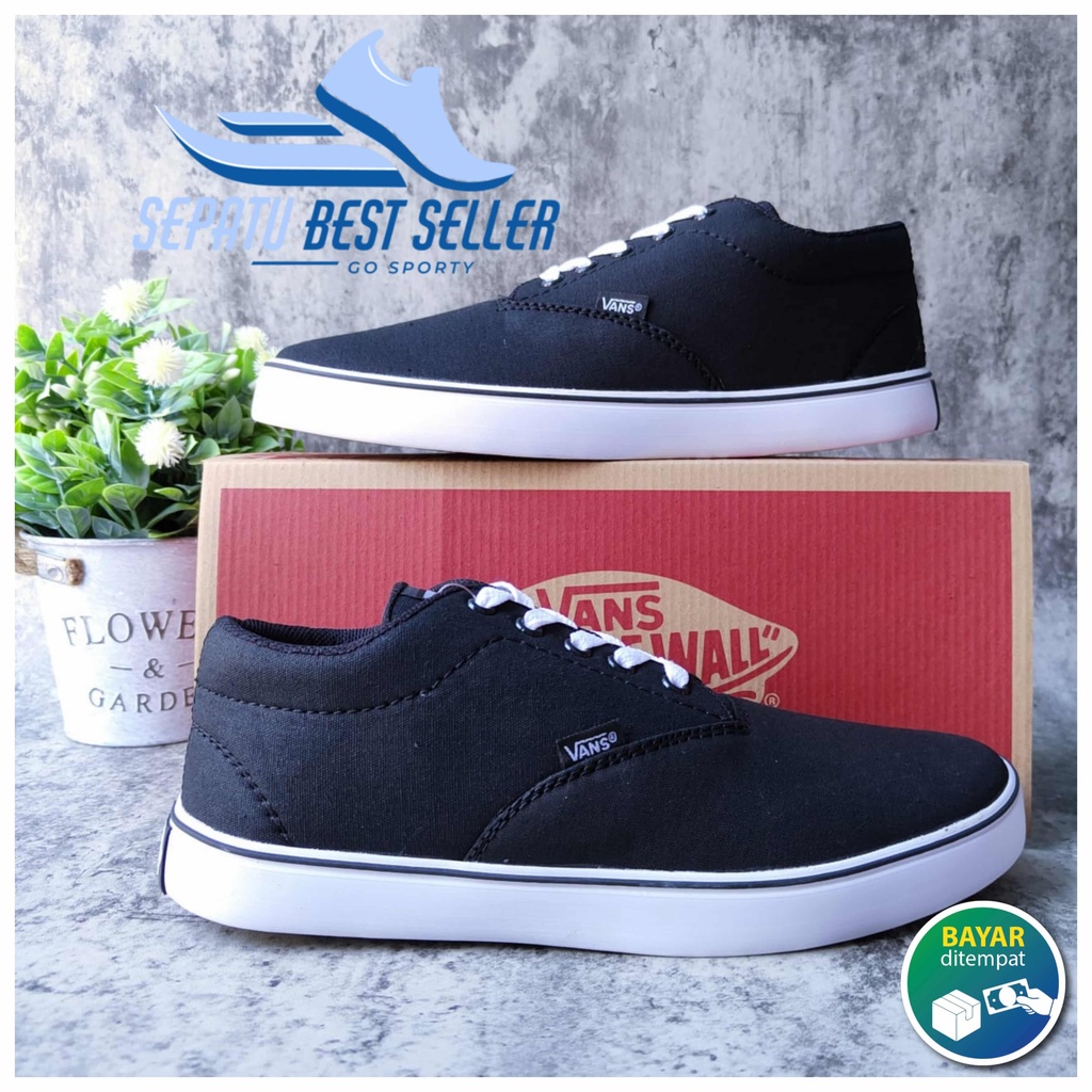 Sepatu Vans_Era Authentic warna hitam Sepatu sekolah kuliah gaya