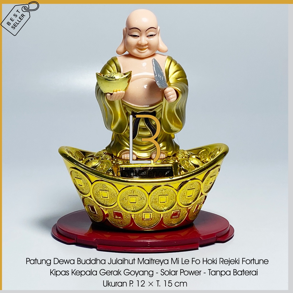 Patung Pajangan Hiasan Dewa Rupang Julaihut Maitreya Milefo Yenpao Yuan Bao Hoki Rejeki Lucky Fortun