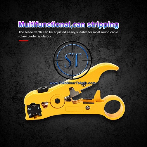 Rotary Stripper Wire Cable Tool Cutter Alat Pengupas Kupas Kabel RJ45 RJ11 Automatic Network