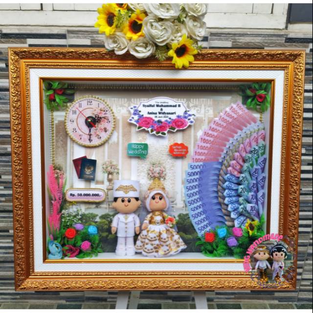 Mahar uang hias + jam