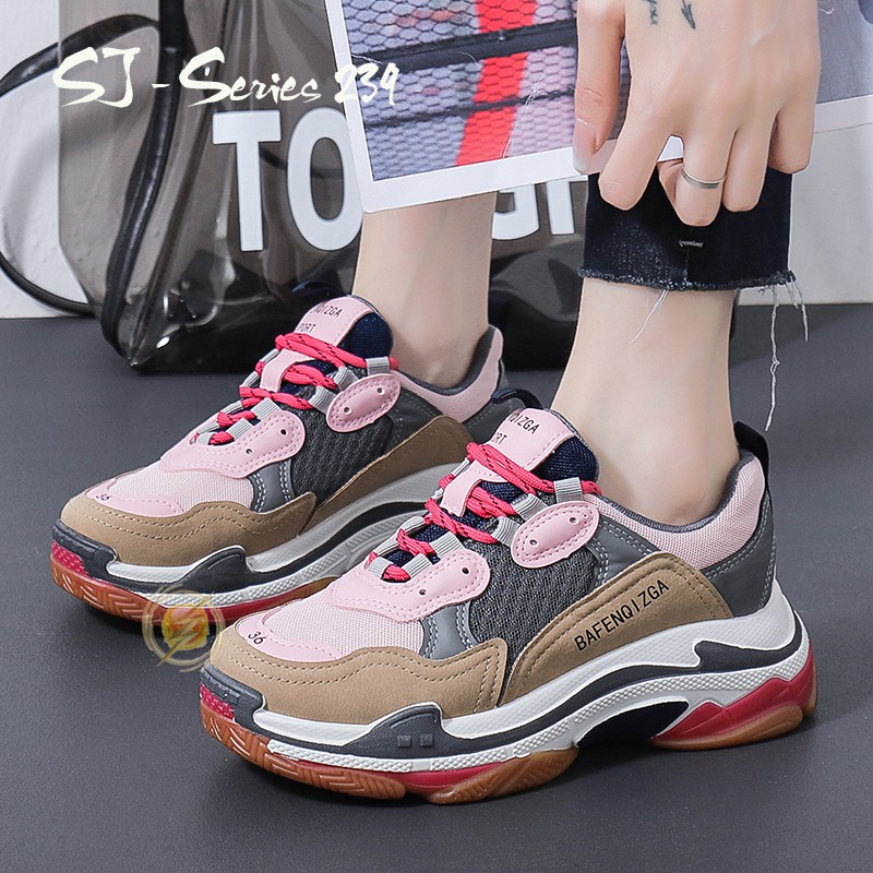 [J.Walk] Sepatu Sneakers Tali Wanita Import / Sepatu Trendy Casual Kualitas Premium - 239