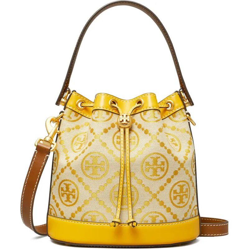 Tory Burch T Monogram Jacquard  Bucket Bag