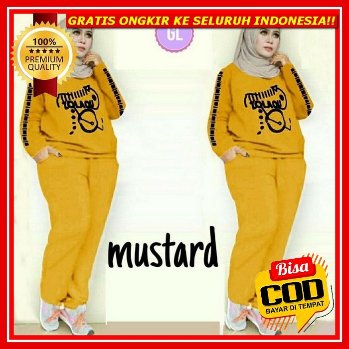Belle Love | Setelan Traning | Tangan Panjang | Size Xxl | 7 Warna | 5001 Set Olahraga Wanita Remaja