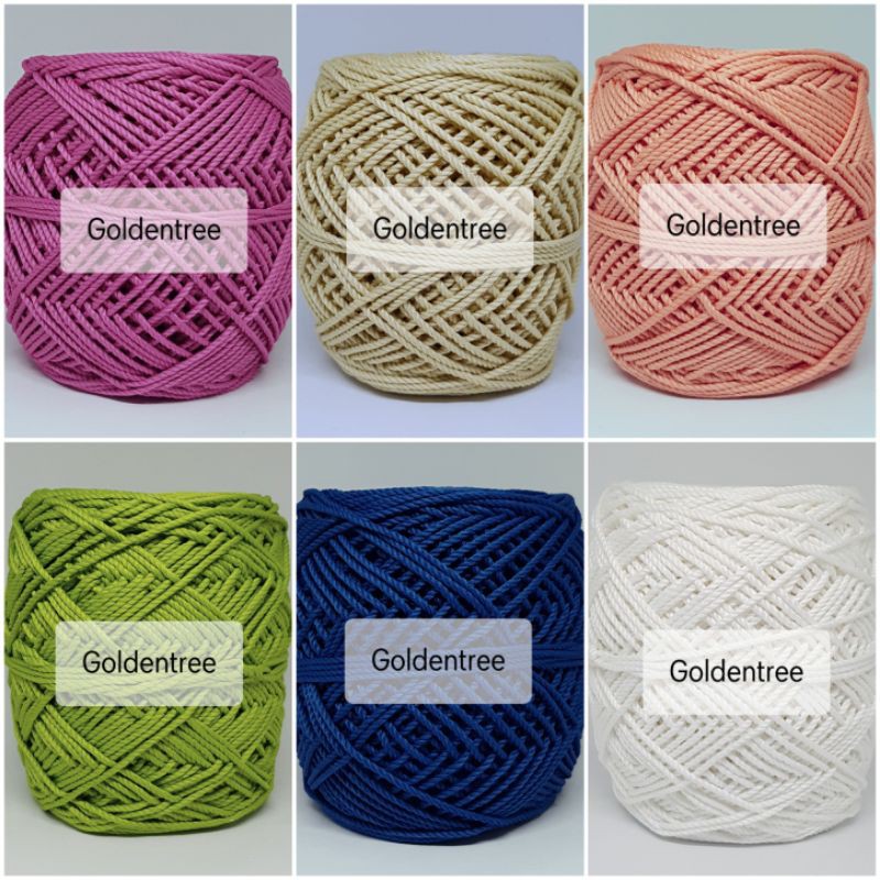 GoldenTree Benang Rajut Polyester Warna Konsisten 100gram