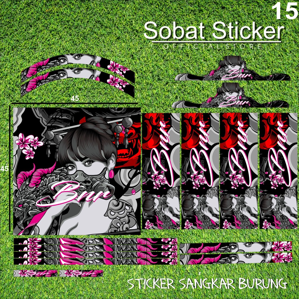 Stiker Decal SANGKAR KOTAK KICAU MANIA Sangkar EBOD JAYA Sangkar ORIQ JAYA Sangkar Kicau MANIA KACER