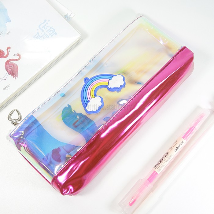 

Pencil Case / Tempat Pensil Transparan LASER COLORFUL X5-40 - Rainbow