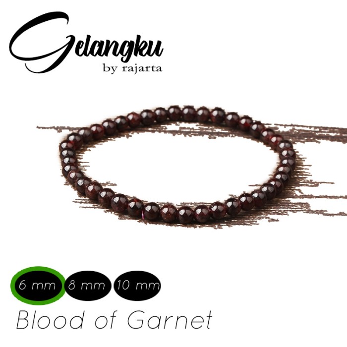 Gelangku Blood Of Red Garnet Full Beads