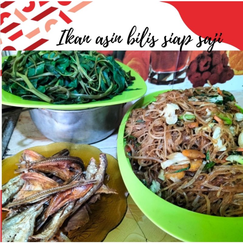 

Ikan asin bilis siap santab
