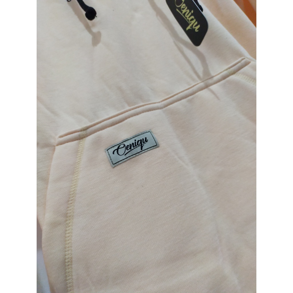 Hoodie oversize unisex original OENIQU Motif UNIC CREAM