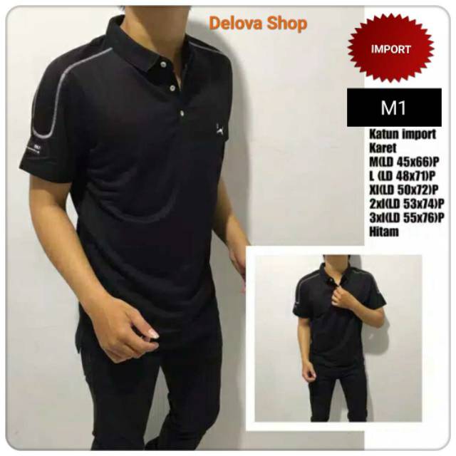 KAOS POLO PRIA KRAH SHANGHAI (M1) BAHAN KATUN IMPORT BAGUS HALUS BAJU ATASAN PRIA BAJU COWO FASHION