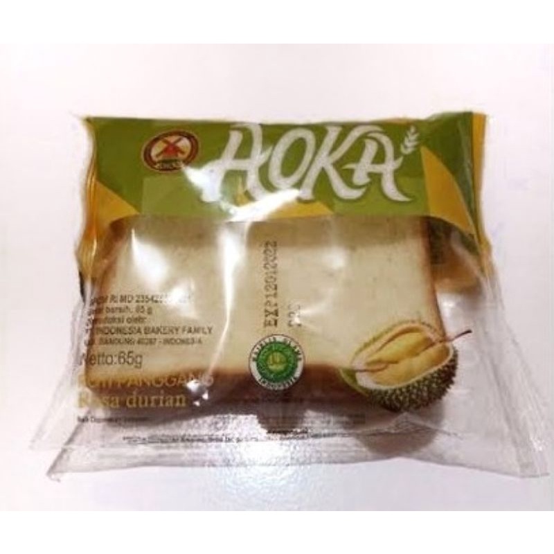 Aoka roti panggang enak -65gram-Durian