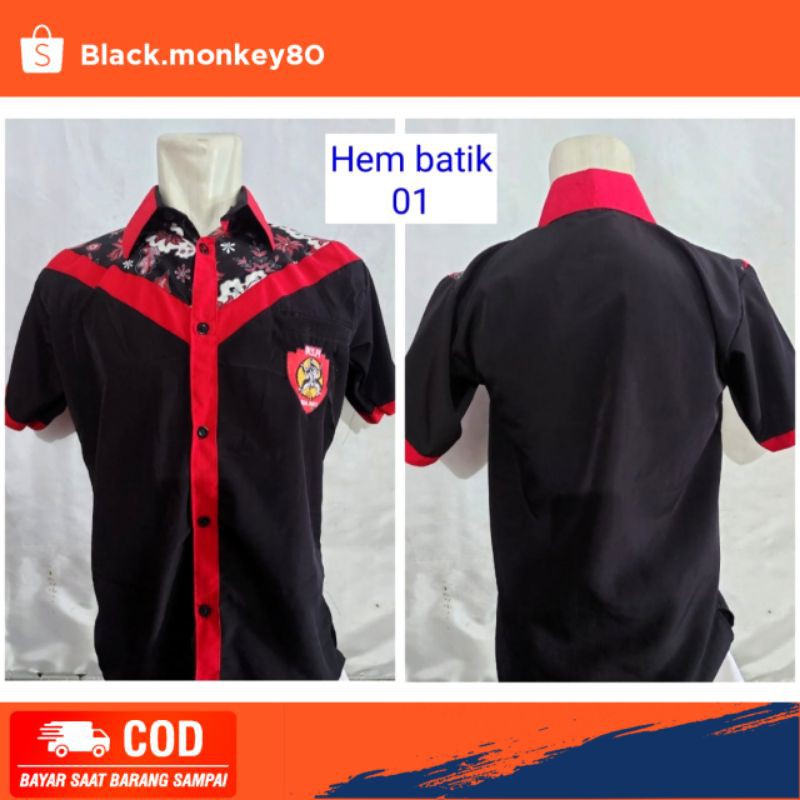 Bayar di tempat, HEM BATIK01 HITAM MERAH