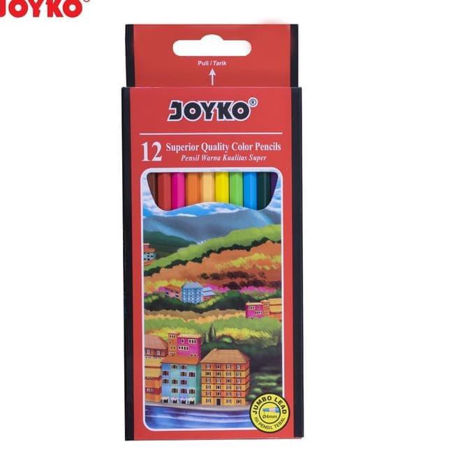 

Pensil Warna Jumbo / Color Pencil Jumbo Lead JOYKO CP-113 / 1 Set isi 12 Warna