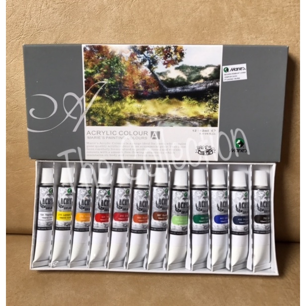 

(TERLARIS) ATK0297MR 12 warna Maries Cat Acrylic Akrilik Colour 12ml 812B acrilik