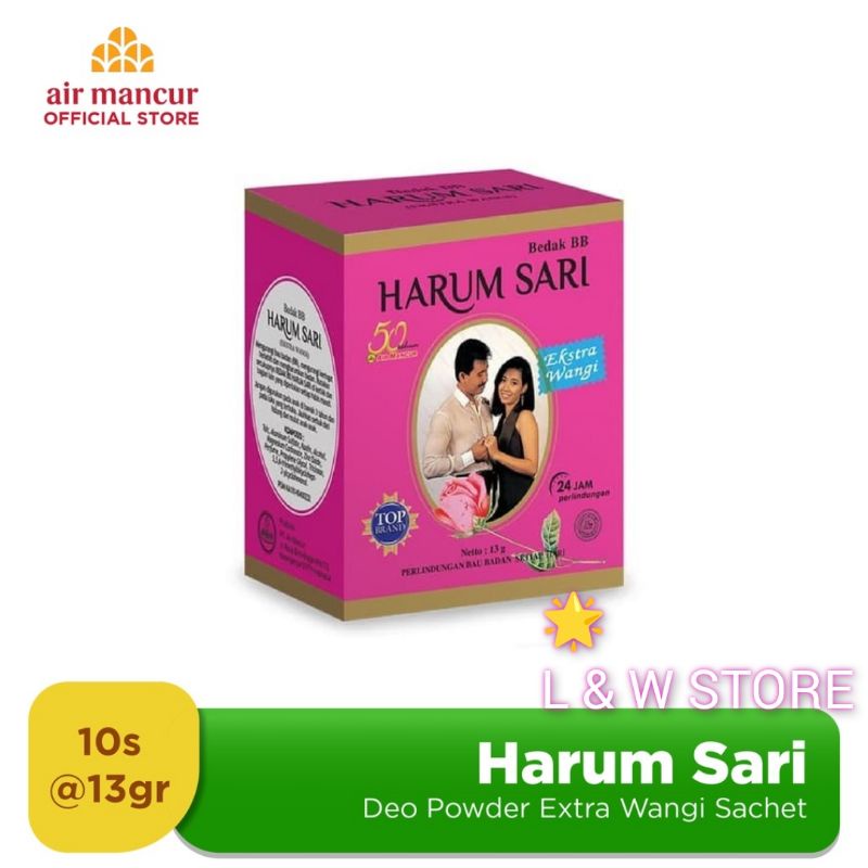 Bedak BB Harum Sari 1Box IsI 10 Sachet/BPOM