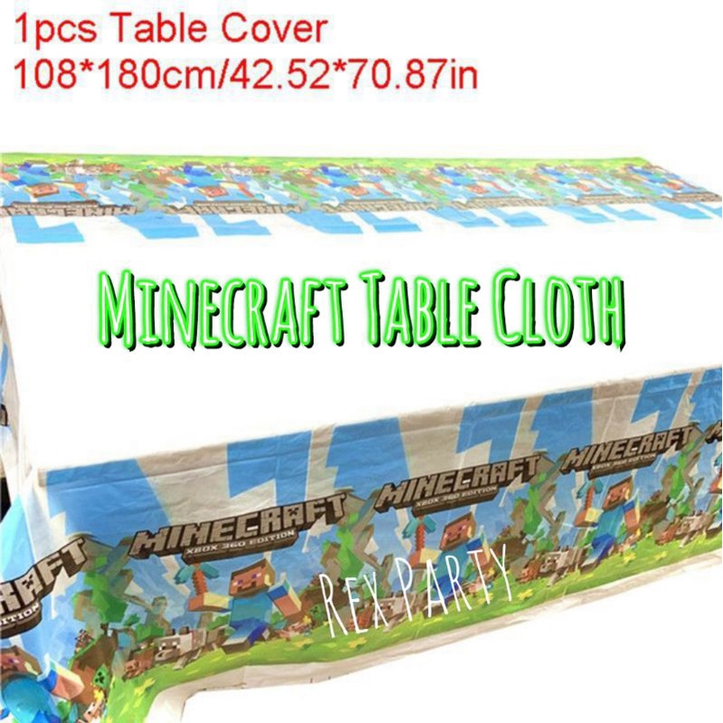 Minecraft Table Cloth/Taplak Meja Minecraft/Taplak Meja Pesta Minecraft/Taplak Minecraft/Pesta Minec