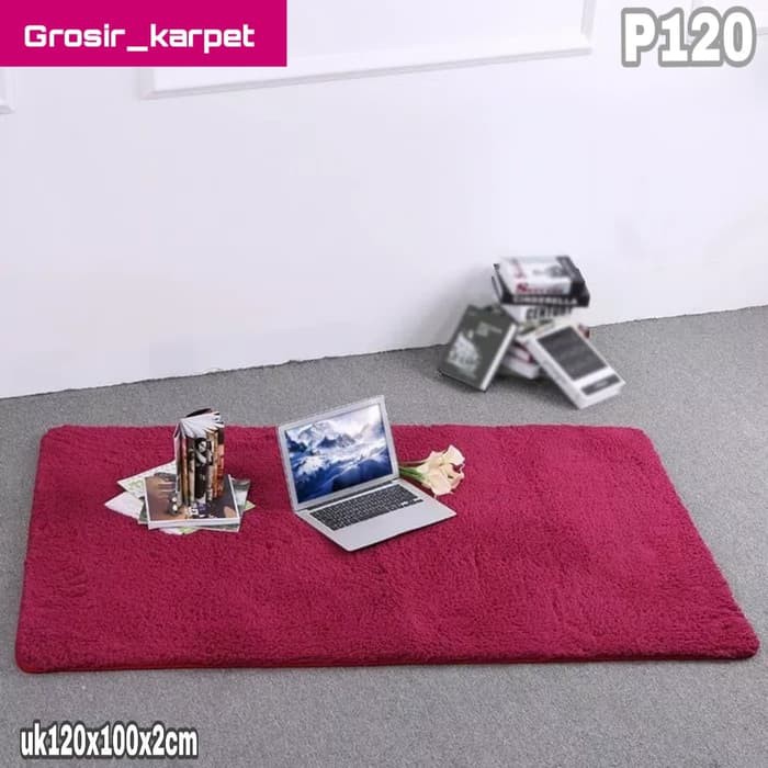 Karpet Permadani Jumbo Klasik Almaya Tikar & Karpet matras uk 120x100x2cm - maroon I3B9
