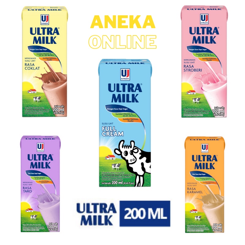 

ULTRA Milk Susu UHT 200ml (1 Karton)