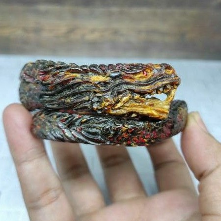 GELANG AKAR BAHAR FULL UKIR NAGA SAMPING/GELANG AKAR BAHAR ASLI/GELANG AKAR BAHAR MERAH ASLI