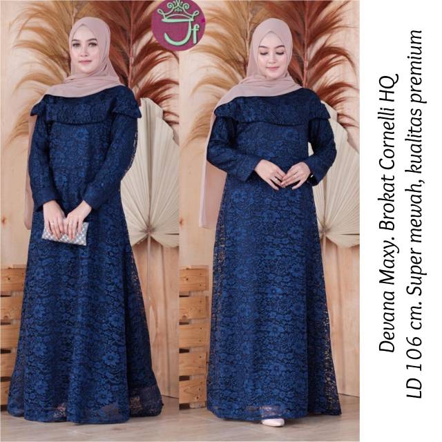 Gamis brukat gliter PREMIUM (LD 106cm) @150K min 2pcs.