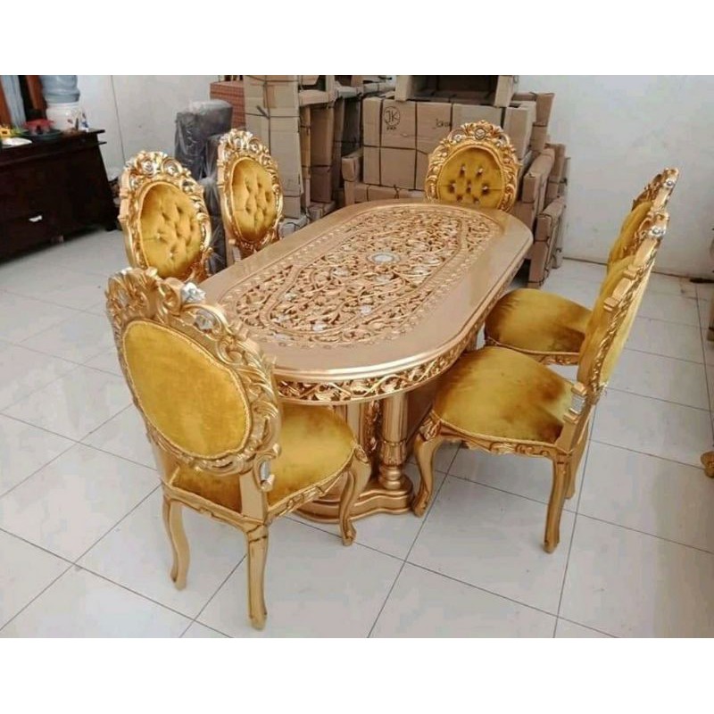 MEJA MAKAN LOIS K.6, KURSI LOIS, KURSI MANTEN LOIS, SET MEJA KURSI MAKAN LOIS