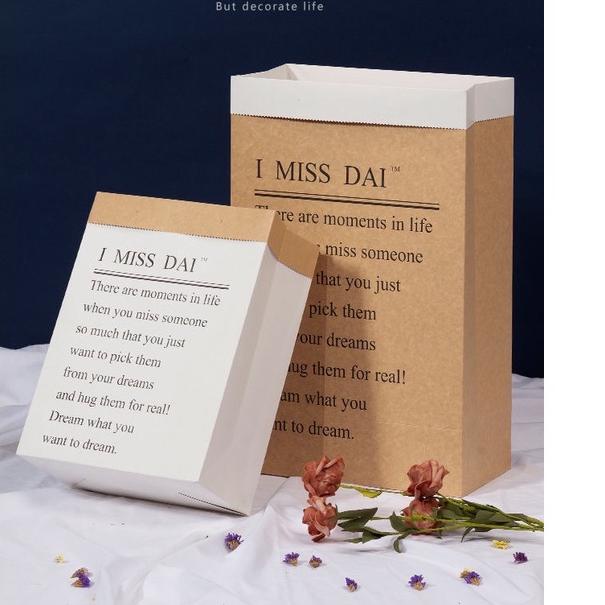 

New - Paper Bag Bunga Kotak Bunga / Pot Vas Bunga Tanaman Dekorasi Rumah / Box Penyimpanan