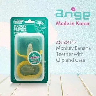 Ange Banana Teething Ring With Case