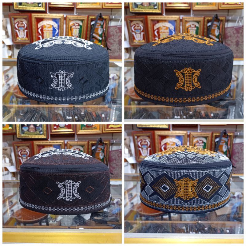 kupiah/peci bordir khas Aceh bisa lipat | bisa cod kupiah aceh