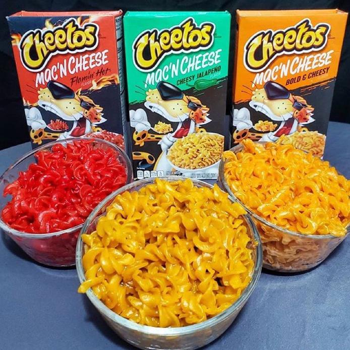 

Cheetos mac n cheese macaroni impor USA flamin hot cheese jalapeno ori