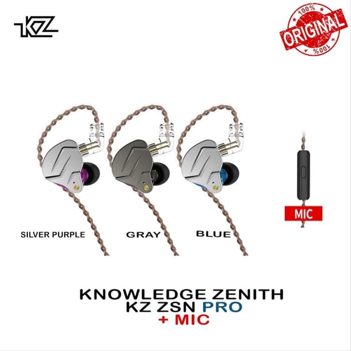 (+Mic) KZ ZSN PRO Hybrid 1BA 1DD Earphone IEM HiFi Sound SQ With Mic not ZSA ZST Pro X COD