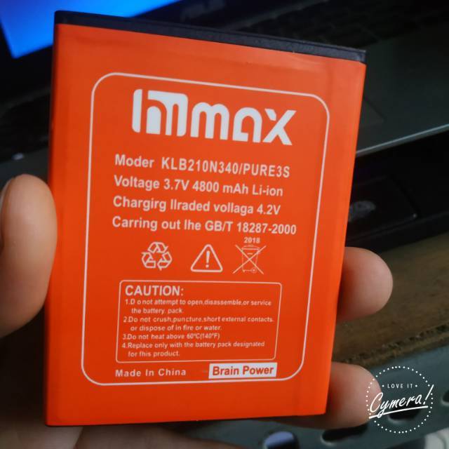 BATRE BATERAI BATTERY HIMAX PURE 3S M20i KLB2 / ON340N ORIGINAL BATERAI