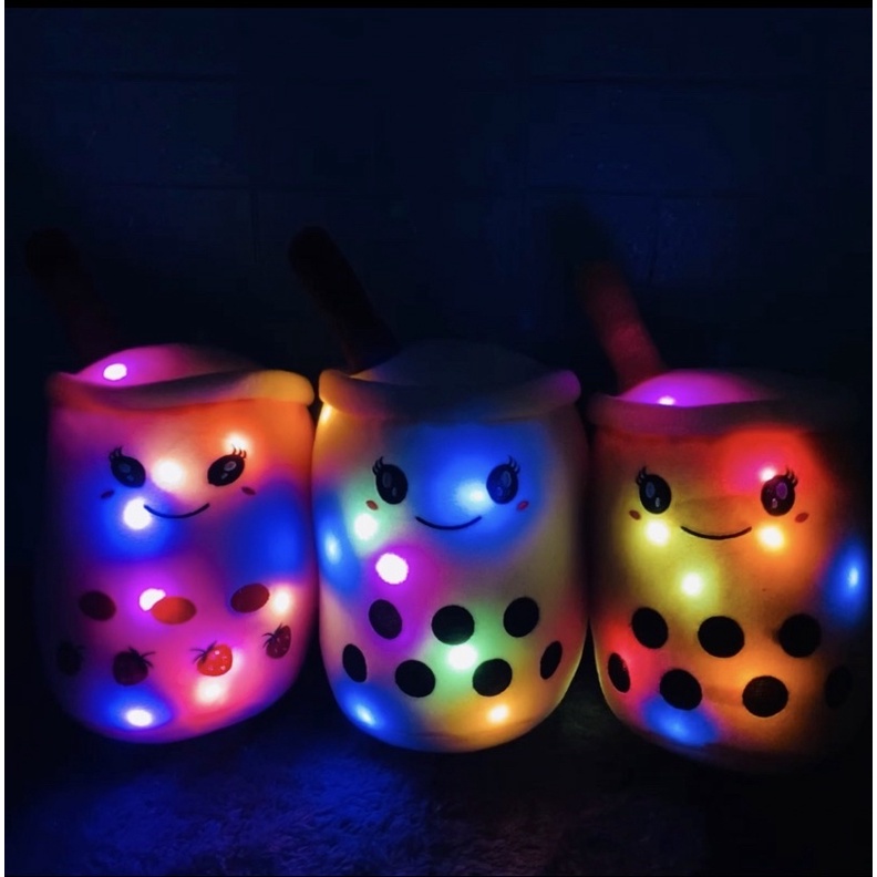 Boneka Boba Milk Tea LED Diameter 20cm Berlabel SNI