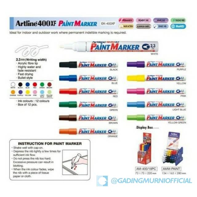 

Artline Paint Marker EK 400 XF