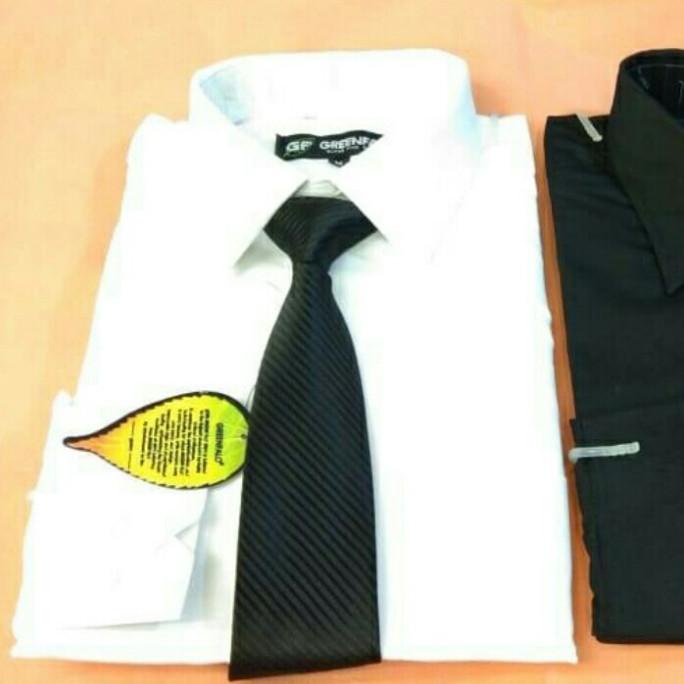Set Kemeja Lengan Panjang Dan Dasi Pria Dewasa
