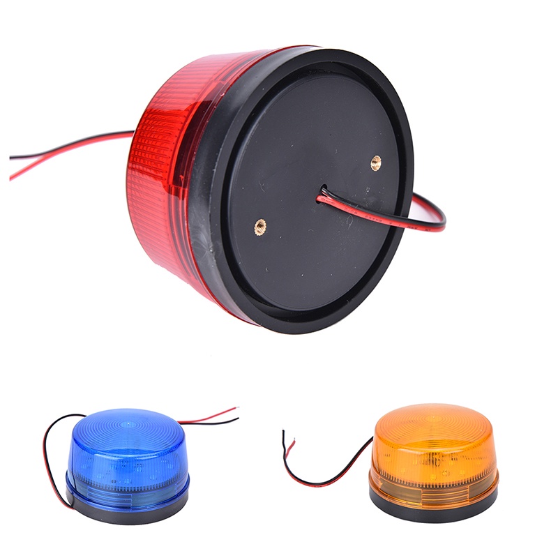 {LUCKID}Orange Blue Red 12V LED Security Alarm Strobe Signal Warning Flashing Light Lamp