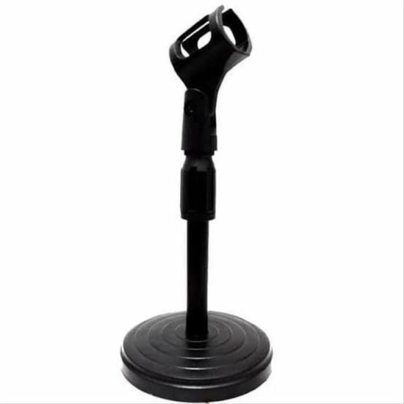 PENYANGGA MICROPHONE STAND KARAOKE / TRIPOD MIC / DUDUKAN MIC / STAND MIC MEJA ADJUSTABLE KAKI BULAT