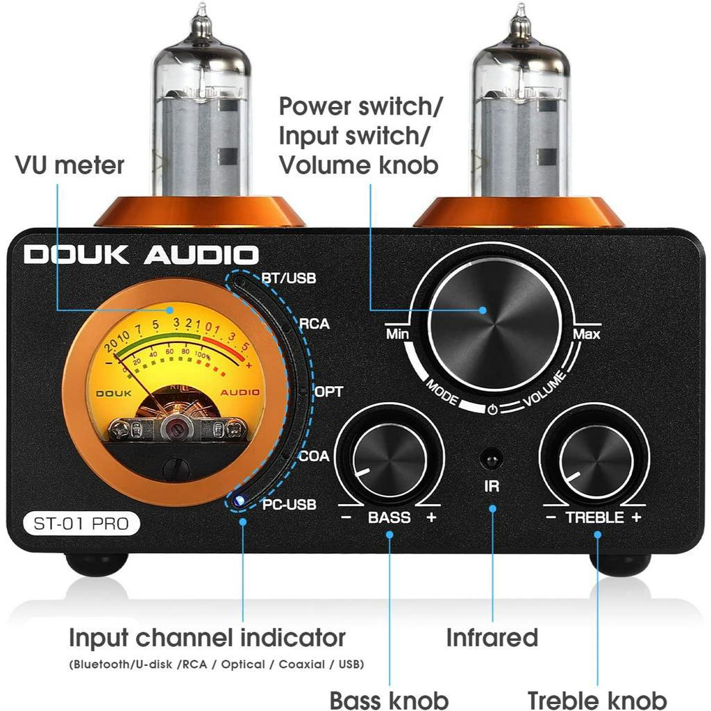 Nobsound Douk Audio ST-01 ST01 Pro HiFi Bluetooth 5.0 Tube Amplifier