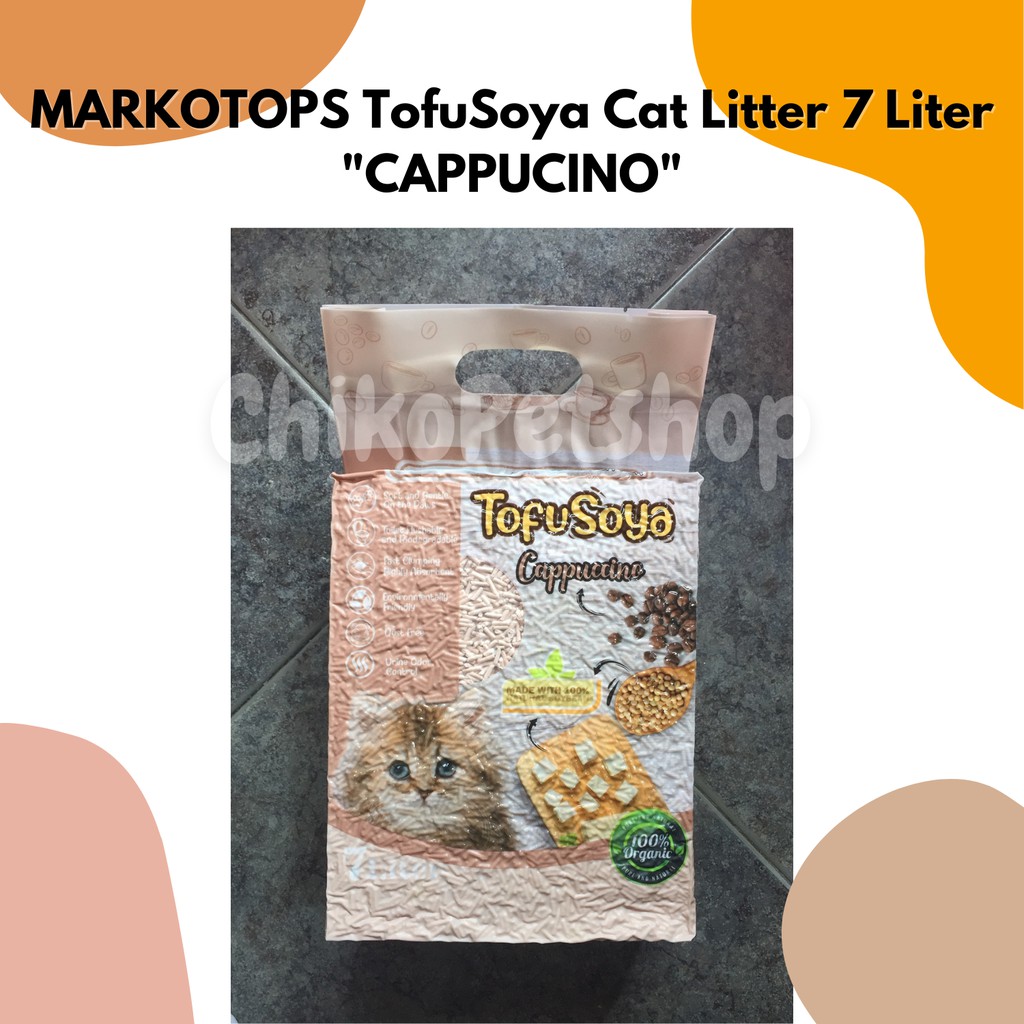 MARKOTOPS TofuSoya Cat Litter Pasir Kucing Tofu Soya Markotop Kemasan 7 Liter