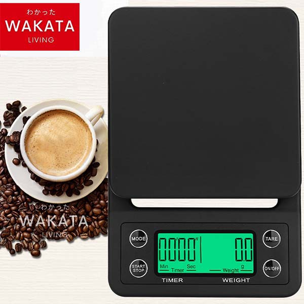 THOME Timbangan Digital Scale Kopi Timer Digital Coffee with TIMER 3kg - for Manual Brew / V60 Drip - Timbangan Kopi 3kg Digital Kopi Timer