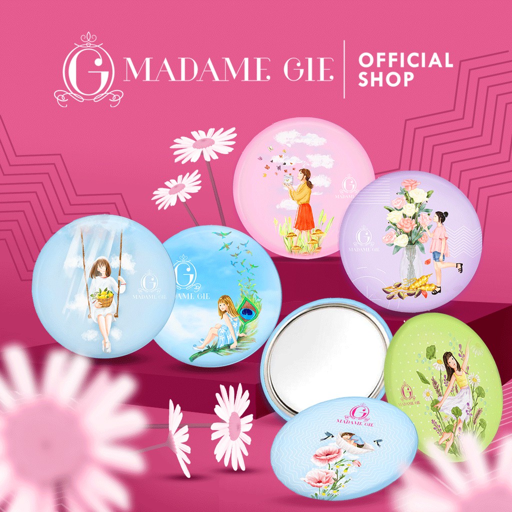 [CHECKOUT SERIBU] Madame Gie Beauty Hand Mirror - Kaca Cermin Makeup
