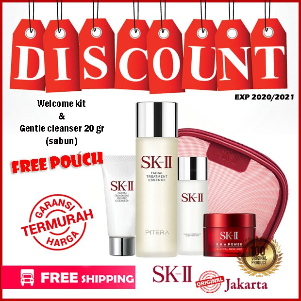 SK-II/SK2/SKII/ FTE/Cl/RNA power/Welcome kit+ Gentle cleanser 20 gr/pouch