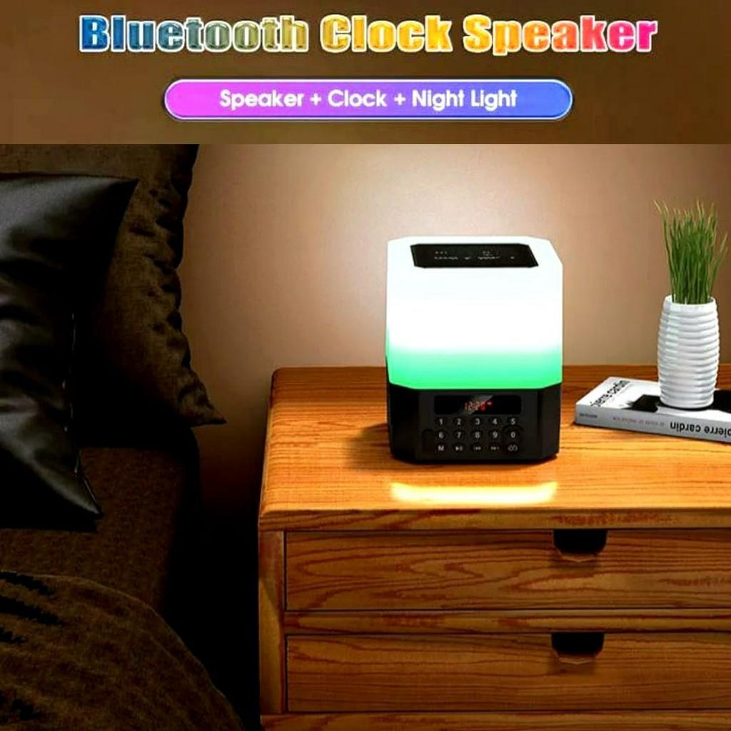 ZIBI ZB600 Speaker Bluetooth Jam Alarm Smart Touch RGB night Light Lamp LED Display ZB-600 Seven Colour