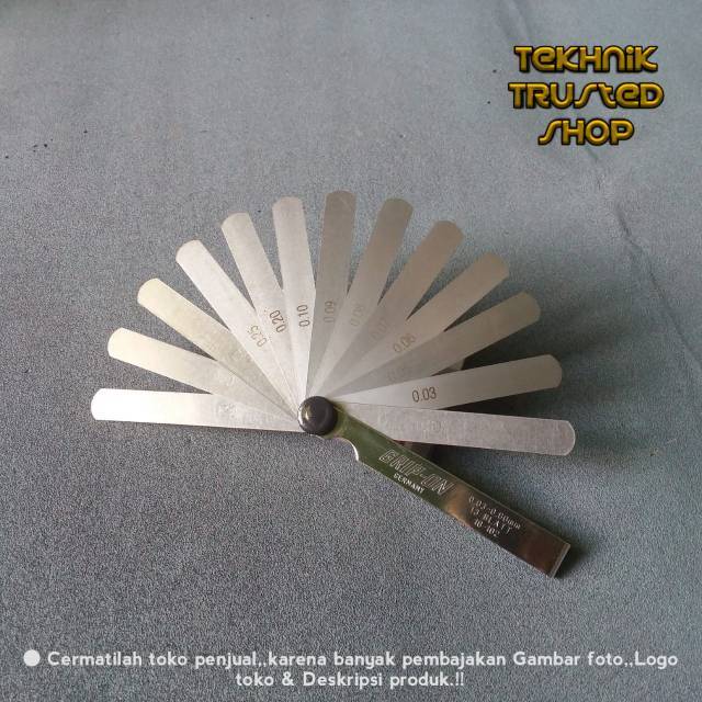 Puller feeler gauge alat stel klep motor 13 helai ukuran